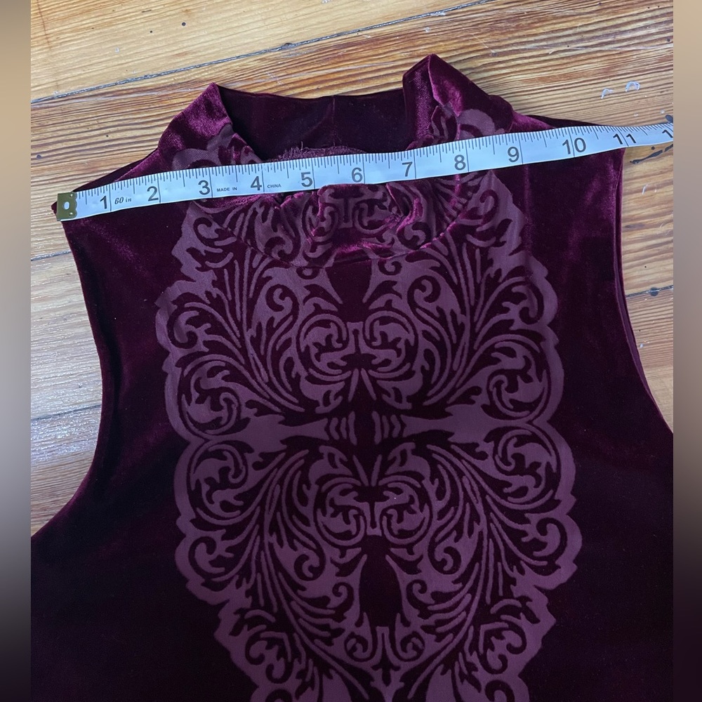Crushed velvet mock turtleneck - Picture 7 of 15